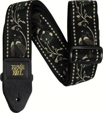 Ernie Ball Classic Jacquard Guitar/Bass Strap Gitarový pás Black Pleasant Pheasant