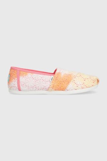 Espadrilky Toms Alpargata oranžová farba