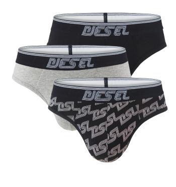 DIESEL - slipy 3PACK cotton stretch DIESEL logo - limitovaná fashion edícia-L (84-89 cm)