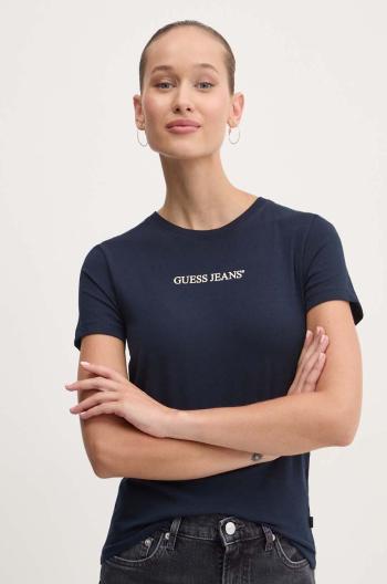 Tričko Guess Jeans dámske, tmavomodrá farba, W4YI01 J1314