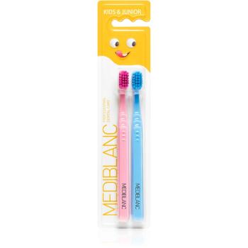 MEDIBLANC KIDS & JUNIOR Ultra Soft zubná kefka pre deti ultra soft Pink, Blue 2 ks
