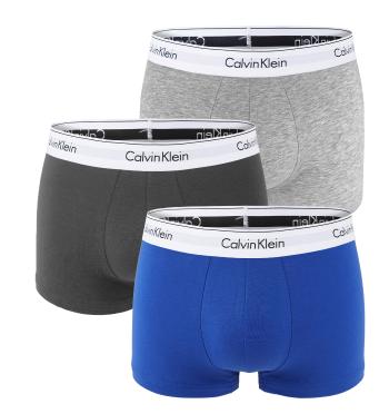 Calvin Klein - boxerky 3PACK modern cotton stretch blue & gray color combo - limitovaná fashion edícia-M (81-86 cm)