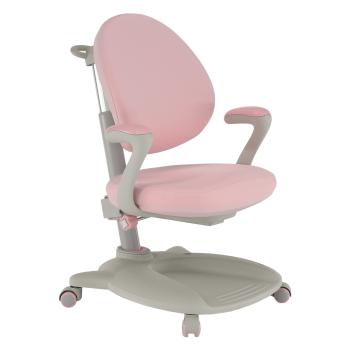 Rastúca stolička s podnožkou, sivá/ružová, KERTIO RP1, rozbalený tovar