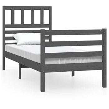 Rám postele sivý masívne drevo 90 × 190 cm Single, 3101055