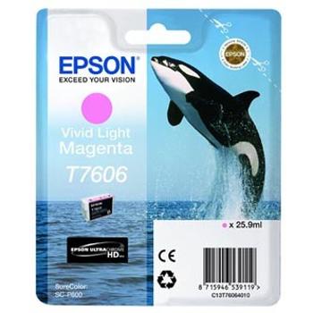 Epson T7606 T76064010 svetle purpurová (light magenta) originálna cartridge