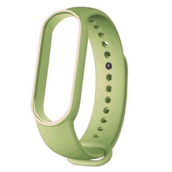 BStrap Silicone remienok na Xiaomi Mi Band 5/6/7, light green (SXI011C07)