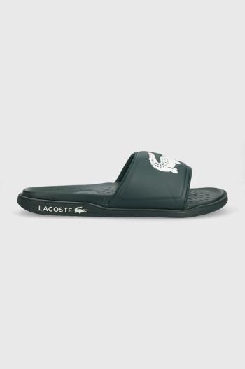 Šľapky Lacoste CROCO DUALISTE pánske, zelená farba, 43CMA0020