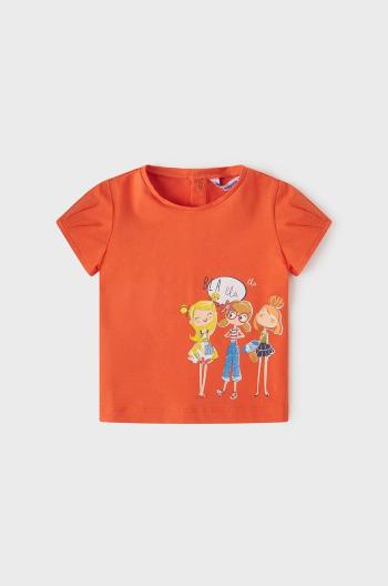Detské tričko Mayoral oranžová farba,