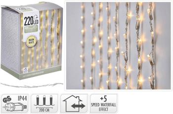 HOMESTYLING Světelný řetěz VODOPÁD teplá bílá 220 LED / 2 m KO-AX8405800