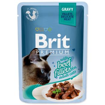 Kapsička BRIT Premium Cat Delicate Fillets in Gravy with Beef 85 g