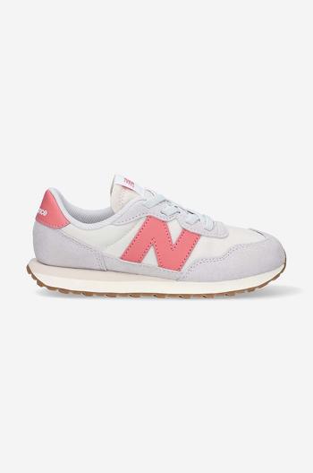 Detské tenisky New Balance PH237PK šedá farba