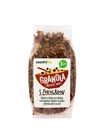 Granola - chrumkavé ovsené müsli s čokoládou BIO COUNTRY LIFE 350g