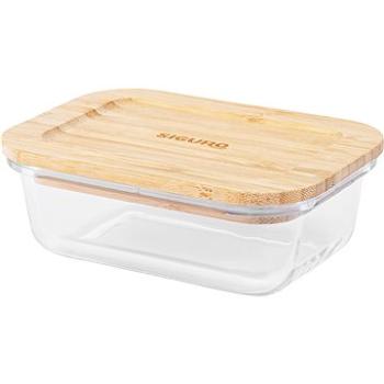 Siguro Dóza na potraviny Glass Seal Bamboo 0,37 l, 5,5 × 14,5 × 10,5 cm (SGR-FO-G203BB)