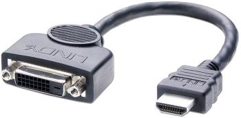 LINDY HDMI / DVI káblový adaptér #####HDMI-A Stecker, #####DVI-D 24+1pol. Buchse 0.20 m čierna 41227  #####HDMI-Kabel