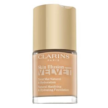 Clarins Skin Illusion Velvet Natural Matifying & Hydrating Foundation tekutý make-up so zmatňujúcim účinkom 108.5W Cashew 30 ml