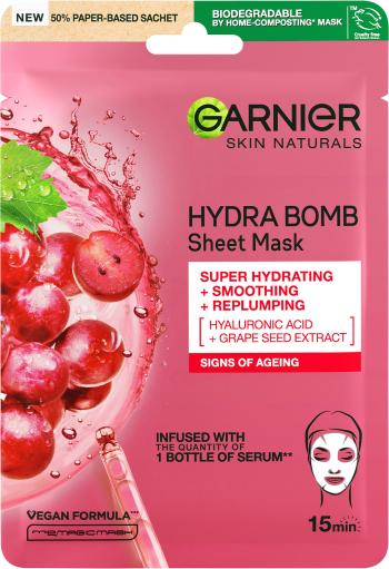 GARNIER Skin Naturals Vyhladzujúca a vyplňujúca textilná maska s výťažkom z hrozna 28 g