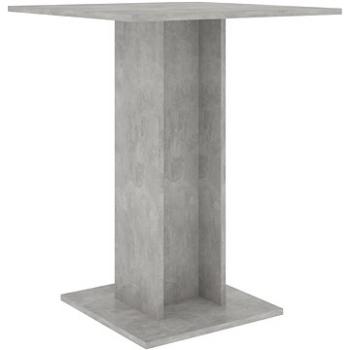 Bistro stolík betónovosivý, 60 × 60 × 75 cm, 802106