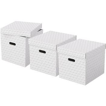 Esselte Home kubická 32 x 31,5 x 36,5 cm, biela – sada 3 ks (628288)