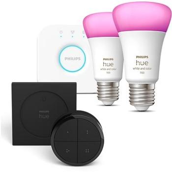 Philips Hue White and Color Ambiance 9 W 1100 E27 malá promo starter súprava + Philips Hue Tap Dial