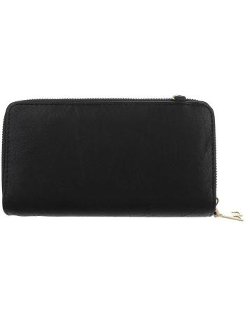 Dámska peňaženka s popruhom - čierna