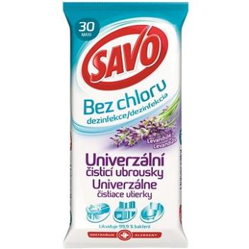 Savo Bez Chlóru Univerzálne čistiace utierky Levanduľa 30 ks (8710908444531)