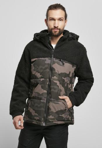 Brandit Jackson Teddyfleece Jacket black/darkcamo - 4XL