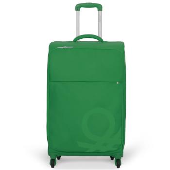 United Colors of Benetton Látkový cestovní kufr Blow L 105 l - zelená