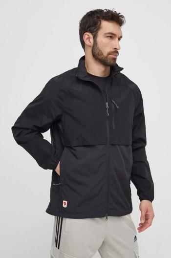 Bunda Fjallraven HC Hybrid Wind Jacket pánska, čierna farba, prechodná, F12500138