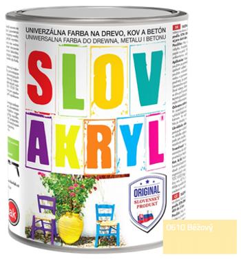 SLOVAKRYL - Univerzálna vodou riediteľná farba 0,75 kg 0610 - béžová