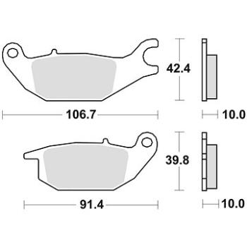 Braking brzdové doštičky (semi-metalická zmes SM1) (2 ks) M501 – 169 (M501-169)