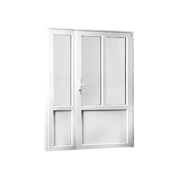SKLADOVE-OKNA.sk - Vedľajšie vchodové dvere dvojkrídlové, pravé, PREMIUM - 1380 x 2080 mm, barva biela