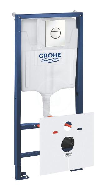 GROHE - Rapid SL Predstenová inštalácia s nádržkou na závesné WC, súprava Fresh a tlačidlo Nova Cosmopolitan, chróm 39451000
