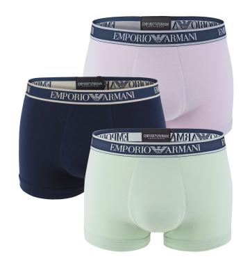 EMPORIO ARMANI - boxerky 3PACK stretch cotton lavanda & marine - limited edition-XL (92-97 cm)