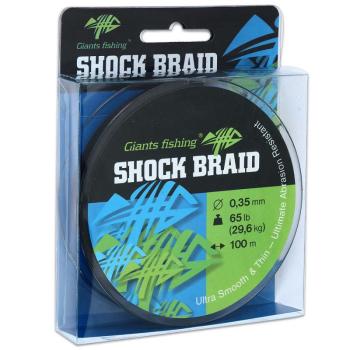 Giants fishing náväzcová šnúrashock braid green 100 m - 0,29 mm 50 lb