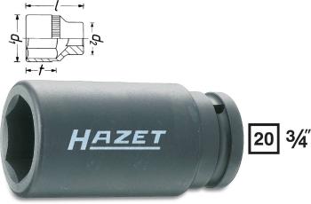 Hazet  1000SLG-33 vonkajší šesťhran silový nástrčný kľúč  33 mm     3/4" (20 mm)