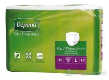 DEPEND SLIP SUPER PLUS L, priedušné plienkové nohavičky, boky 120-150cm, 15 ks