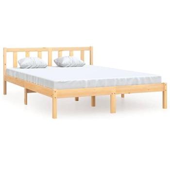 Rám postele masívne borovicové drevo 140 × 190 cm, 810062