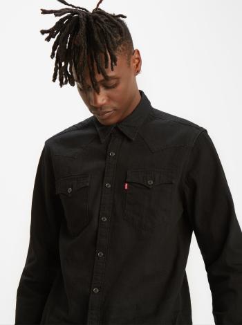 Čierna pánska rifľová košeľa Levi's® Barstow Western