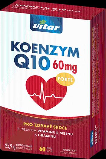 Vitar Koenzým Q10 60 mg + E + Se + thiamin 60 kapsúl