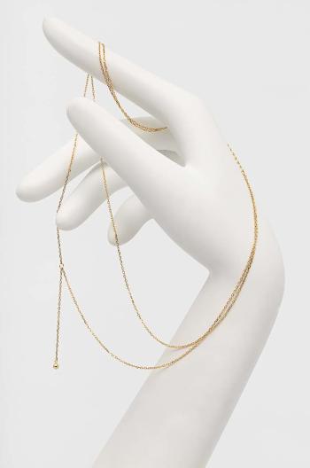 strieborný pozlátený náhrdelník Answear Lab