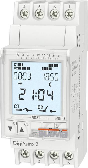 Suevia DigiAstro 2 časovač na DIN lištu digitálny 230 V/AC 16 A/250 V