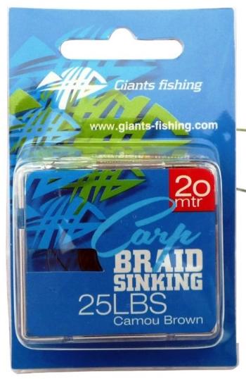 Giants fishing náväzcová šnúrka carp braid sinking 20 m camou brown-nosnosť 35 lb