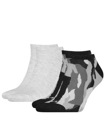 LEVI`S - 2PACK Levi`s gray camouflage členkové ponožky -39-42