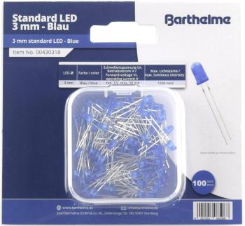 Barthelme  LED sortiment   modrá guľatý 3 mm 1500 mcd 30 ° 20 mA 3 V