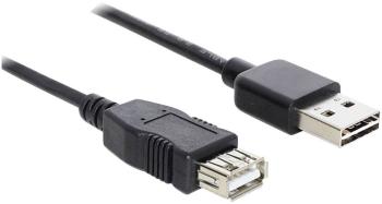 Delock #####USB-Kabel USB 2.0 #####USB-A Stecker, #####USB-A Buchse 3.00 m čierna obojstranne zapojiteľná zástrčka, pozl