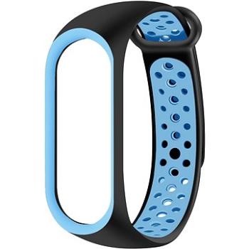 Eternico Sporty pro Xiaomi Mi band 5/6/7 solid black and blue (APW-XMI7SP-SBB)