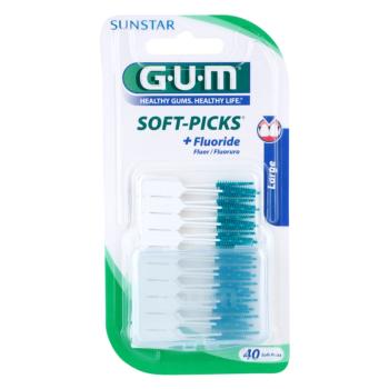 G.U.M Soft-Picks +Fluoride dentálne špáradlá large 40 ks