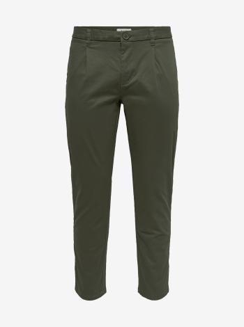 Zelené chino nohavice ONLY & SONS Cam