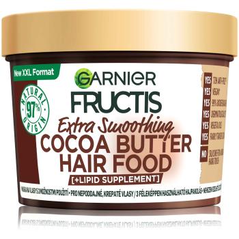 Garnier Fructis Hair Food Cocoa Butter uhladzujúca maska na vlasy na nepoddajné, krepovité vlasy, 400 ml