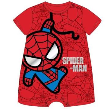 EPlus Detský letný kraťasový overal - Spiderman červený Veľkosť najmenší: 3 mesiace